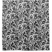 William Morris Black en White Elegant Custom Douchegordijn (Voorkant)