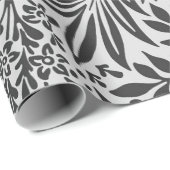 William Morris BLACK EN WHITE Wrapping Paper Cadeaupapier (Rol Hoek)