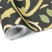 William Morris Black Floral Art Print Design Cadeaupapier (Rol Hoek)