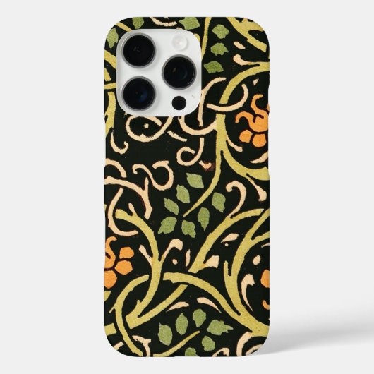 William Morris Black Floral Art Print Design Case-Mate iPhone Case (Achterkant)