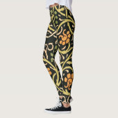 William Morris Black Floral Art Print Design Leggings (Links)