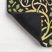 William Morris Black Floral Art Print Design Muismat (Hoek)