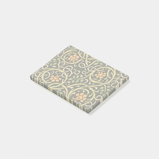 William Morris Black Floral Art Print Design Post-it® Notes (Schuin)