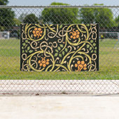 William Morris Black Floral Art Print Design Spandoek (Insitu)