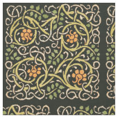 William Morris Black Floral Art Print Design Stof (Close Up)