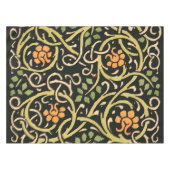 William Morris Black Floral Art Print Design Tafelkleed (Voorkant (Horizontaal))
