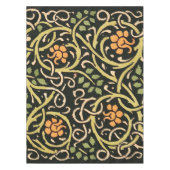 William Morris Black Floral Art Print Design Tafelkleed (Voorkant)