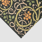 William Morris Black Floral Art Print Design Tissuepapier (Detail)