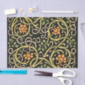 William Morris Black Floral Art Print Design Tissuepapier (Craft)