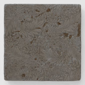  William Morris Black Larkspur Botanisch Stenen Onderzetter (Voorkant)