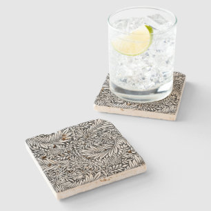 William Morris Black Larkspur Botanisch Stenen Onderzetter