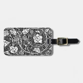 William Morris Black White Grape Vine Bagagelabel (Voorkant horizontaal)