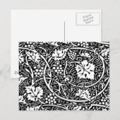 William Morris Black White Grape Vine Briefkaart (Voorkant / Achterkant)