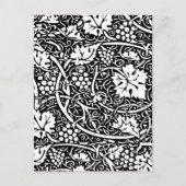 William Morris Black White Grape Vine Briefkaart (Voorkant)