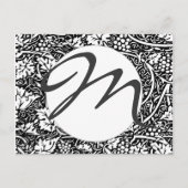 William Morris Black White Grape Vine Briefkaart (Voorkant)