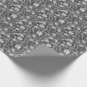 William Morris Black White Grape Vine Cadeaupapier (Hoek)