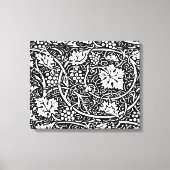 William Morris Black White Grape Vine Canvas Afdruk (Voorkant)