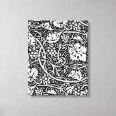 William Morris Black White Grape Vine Canvas Afdruk (Voorkant)