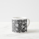 William Morris Black White Grape Vine Espresso Kop (Voorkant rechts)