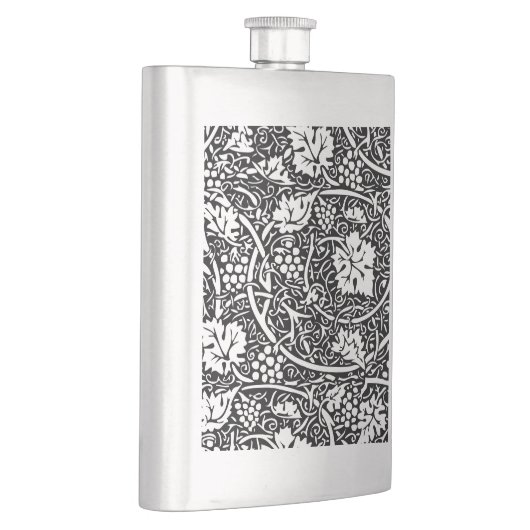 William Morris Black White Grape Vine Heupfles (Rechts)