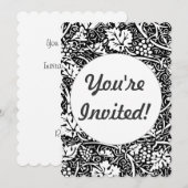 William Morris Black White Grape Vine Kaart (Voorkant / Achterkant)