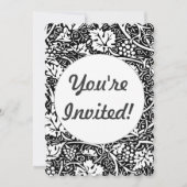 William Morris Black White Grape Vine Kaart (Voorkant)