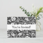 William Morris Black White Grape Vine Kaart (Staand voorkant)