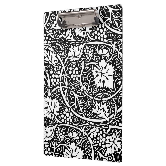 William Morris Black White Grape Vine Klembord (Links)
