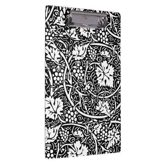 William Morris Black White Grape Vine Klembord (Rechts)
