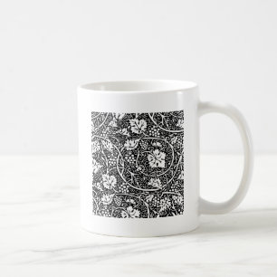 William Morris Black White Grape Vine Koffiemok