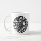 William Morris Black White Grape Vine Koffiemok (Links)