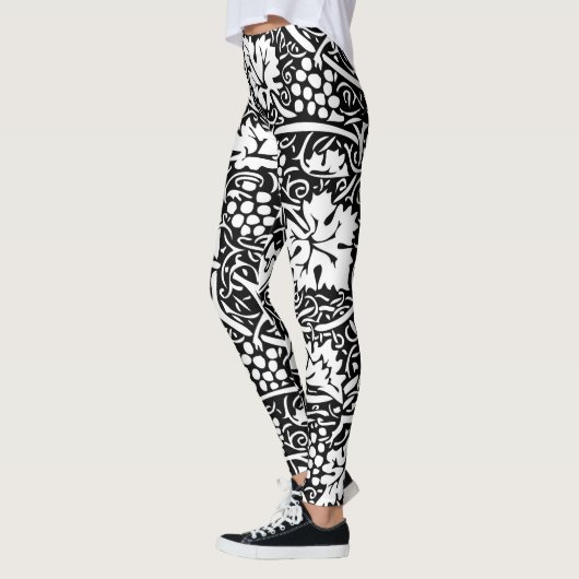 William Morris Black White Grape Vine Leggings (Links)