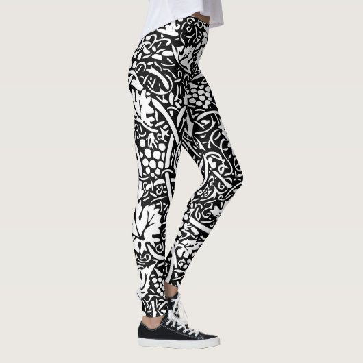 William Morris Black White Grape Vine Leggings (Rechts)