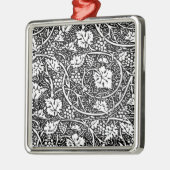 William Morris Black White Grape Vine Metalen Ornament (Links)