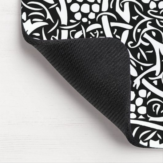 William Morris Black White Grape Vine Muismat (Hoek)