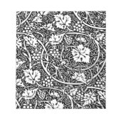 William Morris Black White Grape Vine Notitieblok (Voorkant)