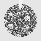 William Morris Black White Grape Vine Ornament (voorkant)
