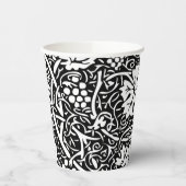 William Morris Black White Grape Vine Papieren Bekers (Links)
