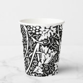 William Morris Black White Grape Vine Papieren Bekers (Rechts)