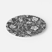 William Morris Black White Grape Vine Papieren Bordje (Gekanteld)