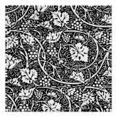 William Morris Black White Grape Vine Perfect Poster (Voorkant)