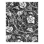 William Morris Black White Grape Vine Poster (Voorkant)