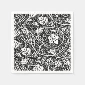 William Morris Black White Grape Vine Servet (Voorkant)