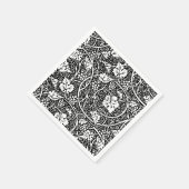 William Morris Black White Grape Vine Servet (Hoek)
