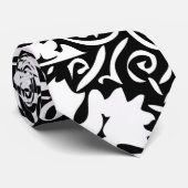 William Morris Black White Grape Vine Stropdas (Opgerold)