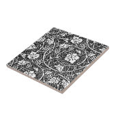 William Morris Black White Grape Vine Tegeltje (Zijkant)