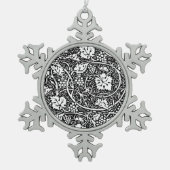William Morris Black White Grape Vine Tin Sneeuwvlok Ornament (Voorkant)