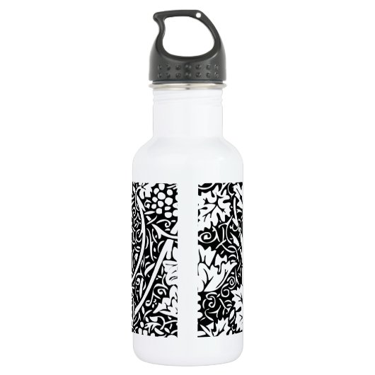 William Morris Black White Grape Vine Waterfles (Achterkant)
