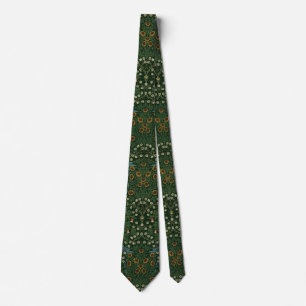 William Morris Blackthorn Blauw Wit Groen Bloemmot Stropdas