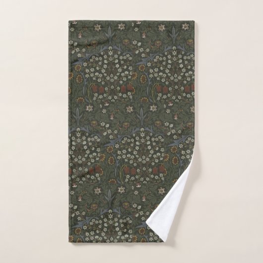William Morris  Blackthorn Bloempatroon Bad Handdoek (Handdoek)